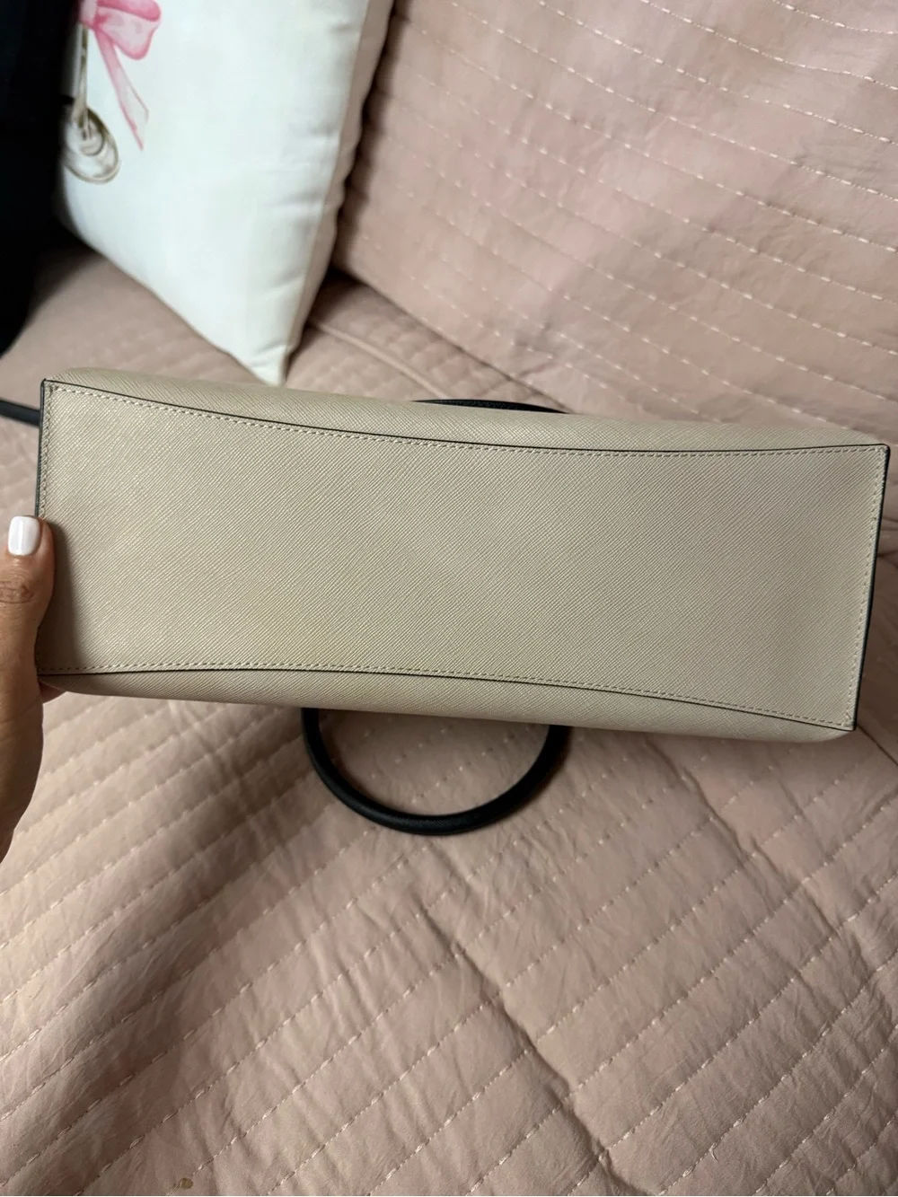 kate spade Cream and Black Satchel with Gold Hardware - Picture 5 of 8